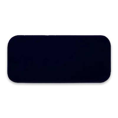 Pack of 25 - 3.625" x 1.625" - Blank Rectangle Patch - Dark Navy Fabric with Embroidered Midnight Border - Industrial Backing