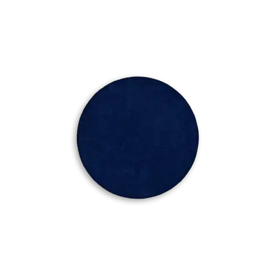 Pack of 25 - 2" - Blank Circle Patch - Faux Suede Cobalt Blue - Heat Applied Backing
