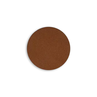 Pack of 25 - 2" - Blank Circle Patch - Genuine Leather Caramel - Heat Applied Backing