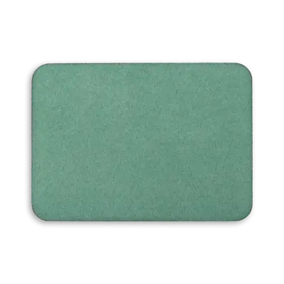 Pack of 25 - 3.5" x 2.5" - Blank Rectangle Patch - Faux Suede Aqua - Heat Applied Backing