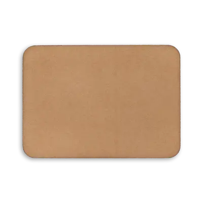 Pack of 25 - 3.5" x 2.5" - Blank Rectangle Patch - Faux Suede Bahama Sand - Heat Applied Backing