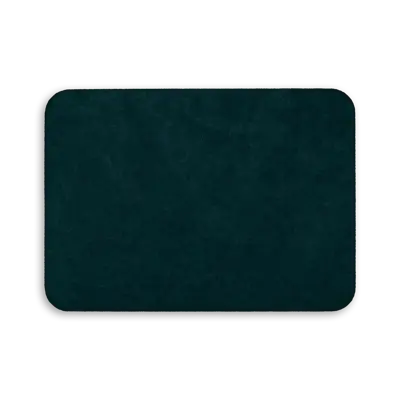 Pack of 25 - 3.5" x 2.5" - Blank Rectangle Patch - Faux Suede Dark Denim - Heat Applied Backing