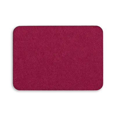 Pack of 25 - 3.5" x 2.5" - Blank Rectangle Patch - Faux Suede Magenta - Heat Applied Backing