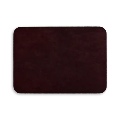 Pack of 25 - 3.5" x 2.5" - Blank Rectangle Patch - Faux Suede Red Wine - Heat Applied Backing