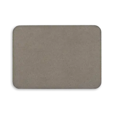Pack of 25 - 3.5" x 2.5" - Blank Rectangle Patch - Faux Suede Smokey Gray - Heat Applied Backing
