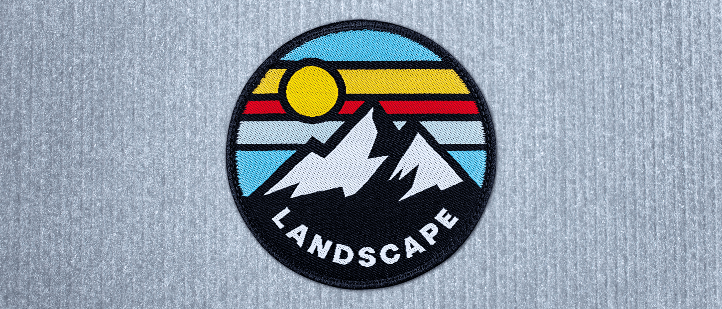 Woven mountain landscape patch