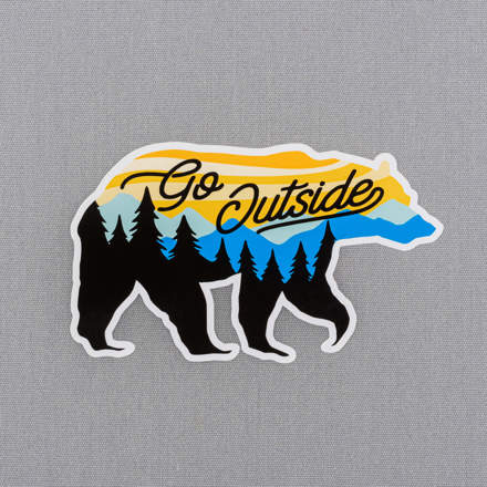 Full Color Heat Transfer Go outside bear laid flat