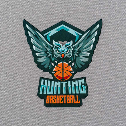 Full Color Heat Transfer Hunting Basketball laid flat