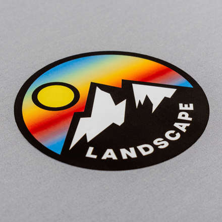 Full Color Heat mountain landscape laid at a hard angle