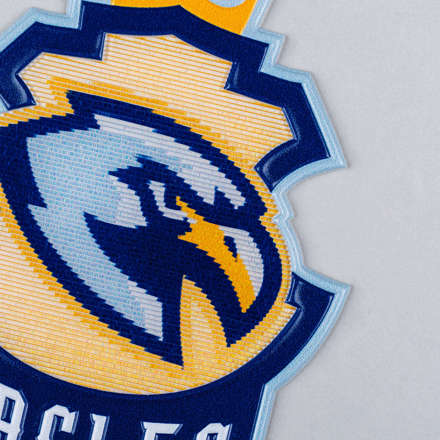 FlexStyle Holographic Flipping eagles emblem close up