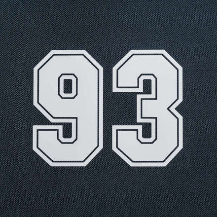 Plotter Cut number 93 laid flat