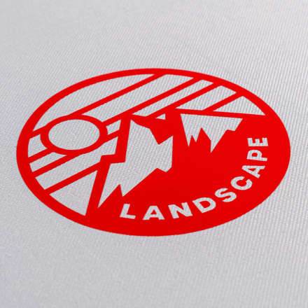 Plotter Cut mountain landscape laid at a hard angle