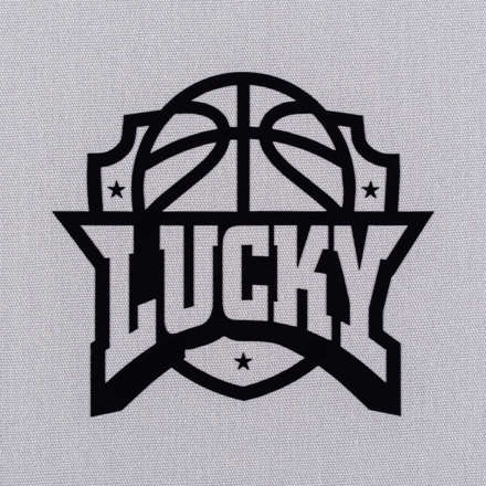 Plotter Cut lucky basketball laid flat