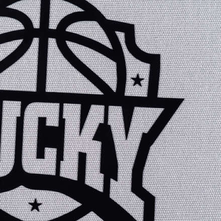 Plotter Cut lucky basketball close up
