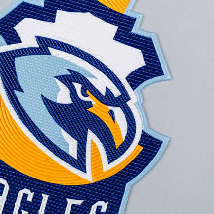 FlexStyle Textured Non-Metallic eagles emblem close up