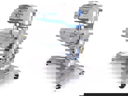 the back of a Hotronix Air Fusion IQ Heat Press closed angled right