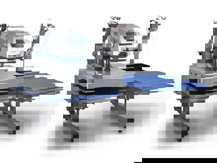 Hotronix Dual Air Fusion IQ Heat Press closed angled right