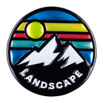 FlexStyle Flat Metallic mountain landscape emblem