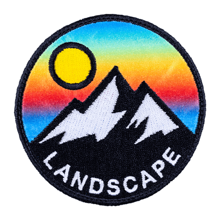 Print Stitch mountain landscape patch