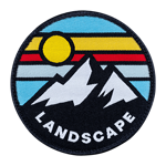 Woven mountain landscape patch